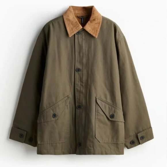 H&M Khaki Barn Jacket (M) - Picture 1 of 4